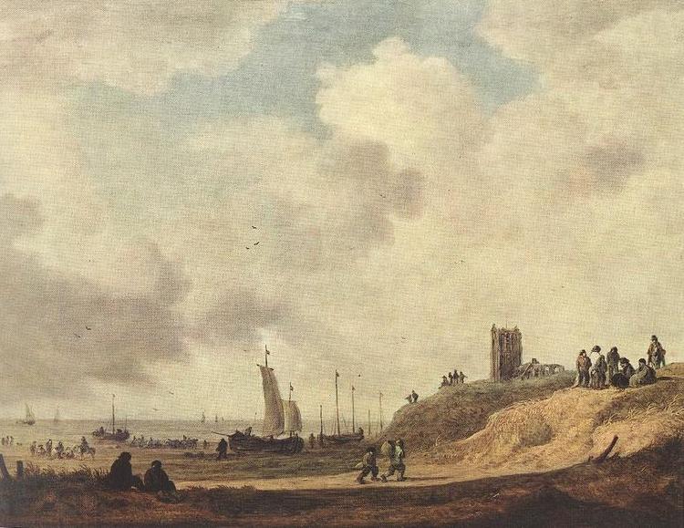 Jan van Goyen Seashore at Scheveningen oil painting picture